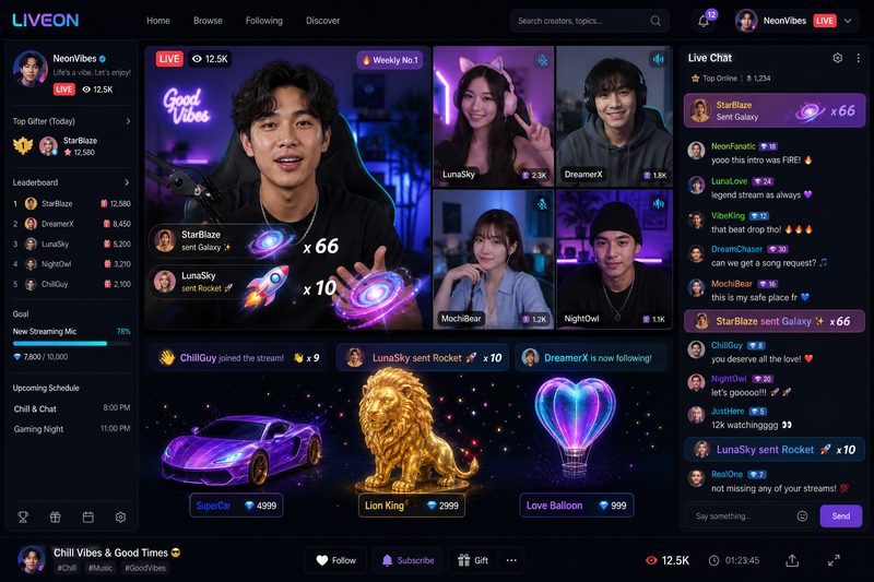 成人免费网站实时直播互动界面,创作者与粉丝零距离实时交流